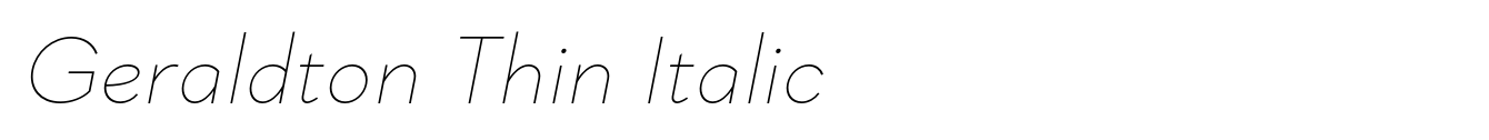 Geraldton Thin Italic